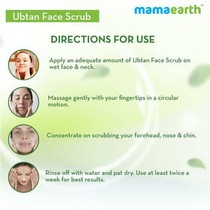 Mamaearth Ubtan Face Scrub with Turmeric & Walnut for Tan Removal