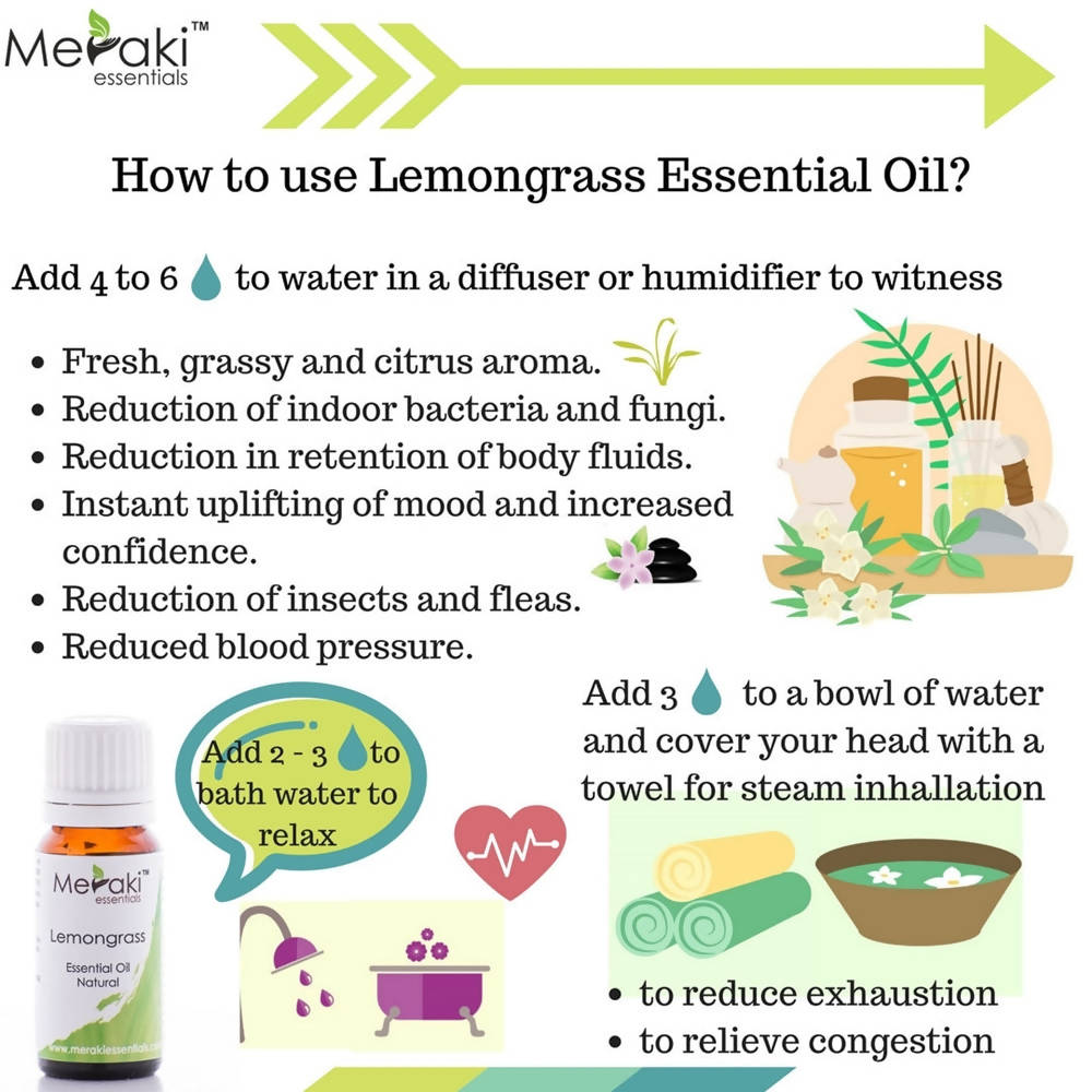 Meraki Essentials Lemongrass Essential Oil - Distacart