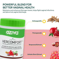 Thumbnail for OZiva Plant Based HerComfort with Ashwagandha, Flax Seeds & Ashoka Stem Extracts Capsules - Distacart