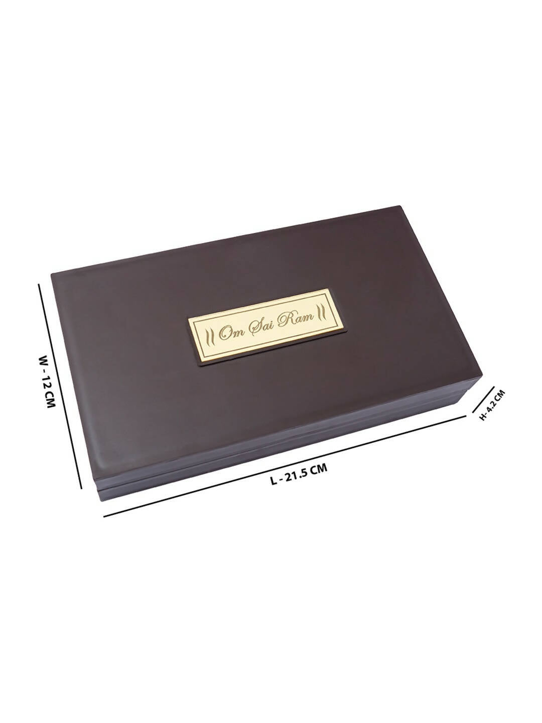 Golden Peacock Brown & Blue 24 CT Gold Foil Wooden Sri Sai Baba Pooja Box - Distacart