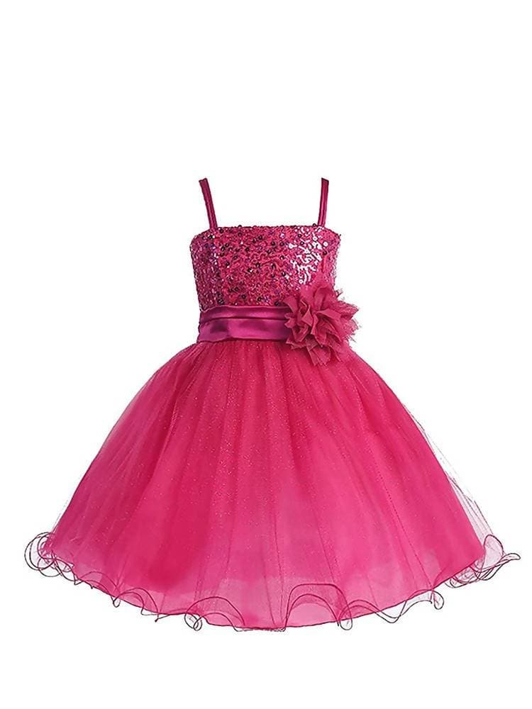 Asmaani Baby Girl's Pink Color Satin A-Line Frock (AS-DRESS_22135) - Distacart