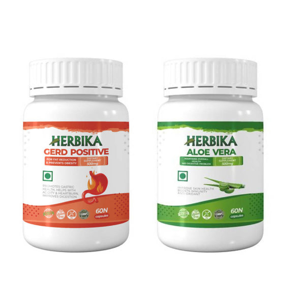 Herbika Gerd Positive + Aloe Vera Capsules - Distacart