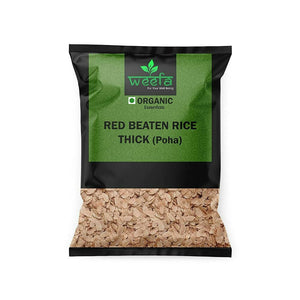 Weefa Organic Red Beaten Rice Thick Poha - Distacart