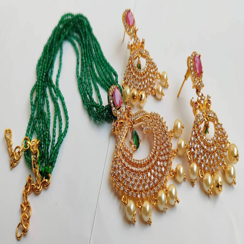 Multicolor Peacock Designer Necklace Set