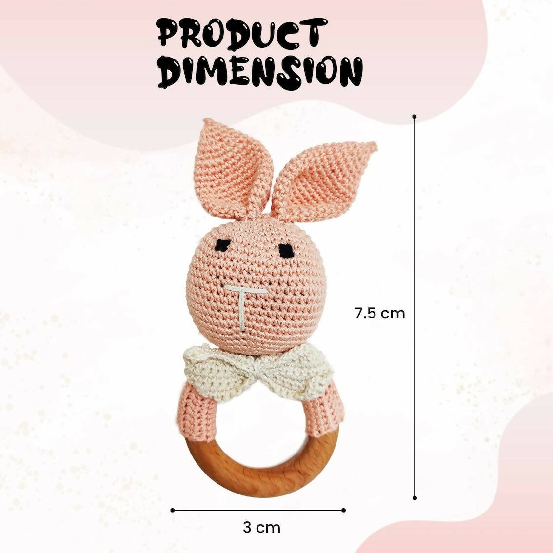 Matoyi Crochet Bunny Toy: Teether For Babies - Distacart