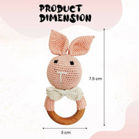 Thumbnail for Matoyi Crochet Bunny Toy: Teether For Babies - Distacart