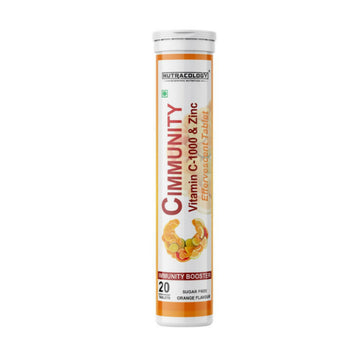 Nutracology Cimmunity Vitamin C 1000mg Effervescent Tablet For Glowing Skin, Immunity Booster - Distacart