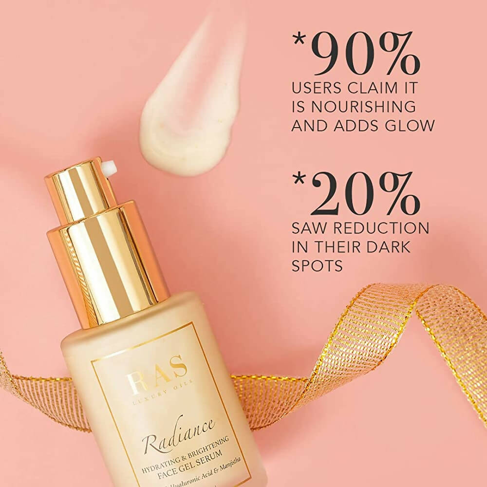 Ras Luxury Oils Radiance 24K Gold Brightening Face Gel Serum - Distacart