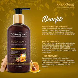 Coronation Herbal Honey and Sandal Body Wash - Distacart
