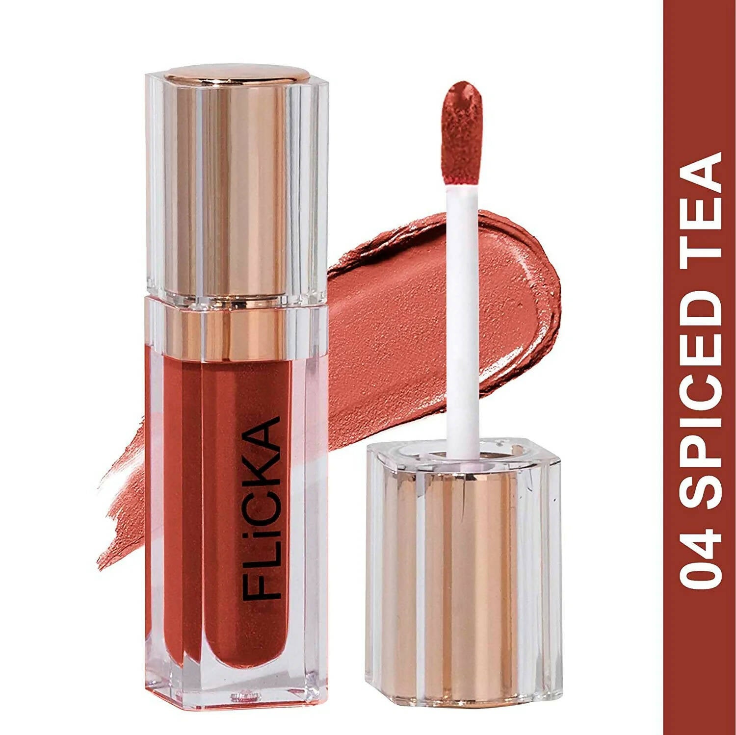 FLiCKA R U Ready Matte Finish liquid Lipstick Shade 04 Spiced Tea - Distacart
