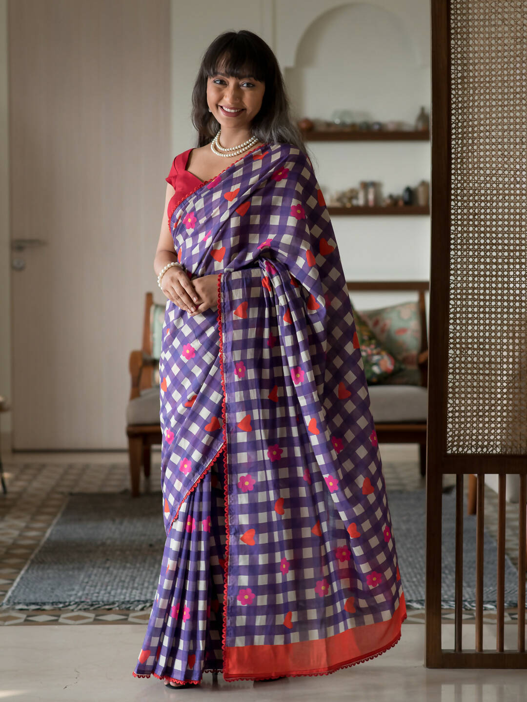 Suta Multi Color Striped Pure Cotton Saree - Distacart