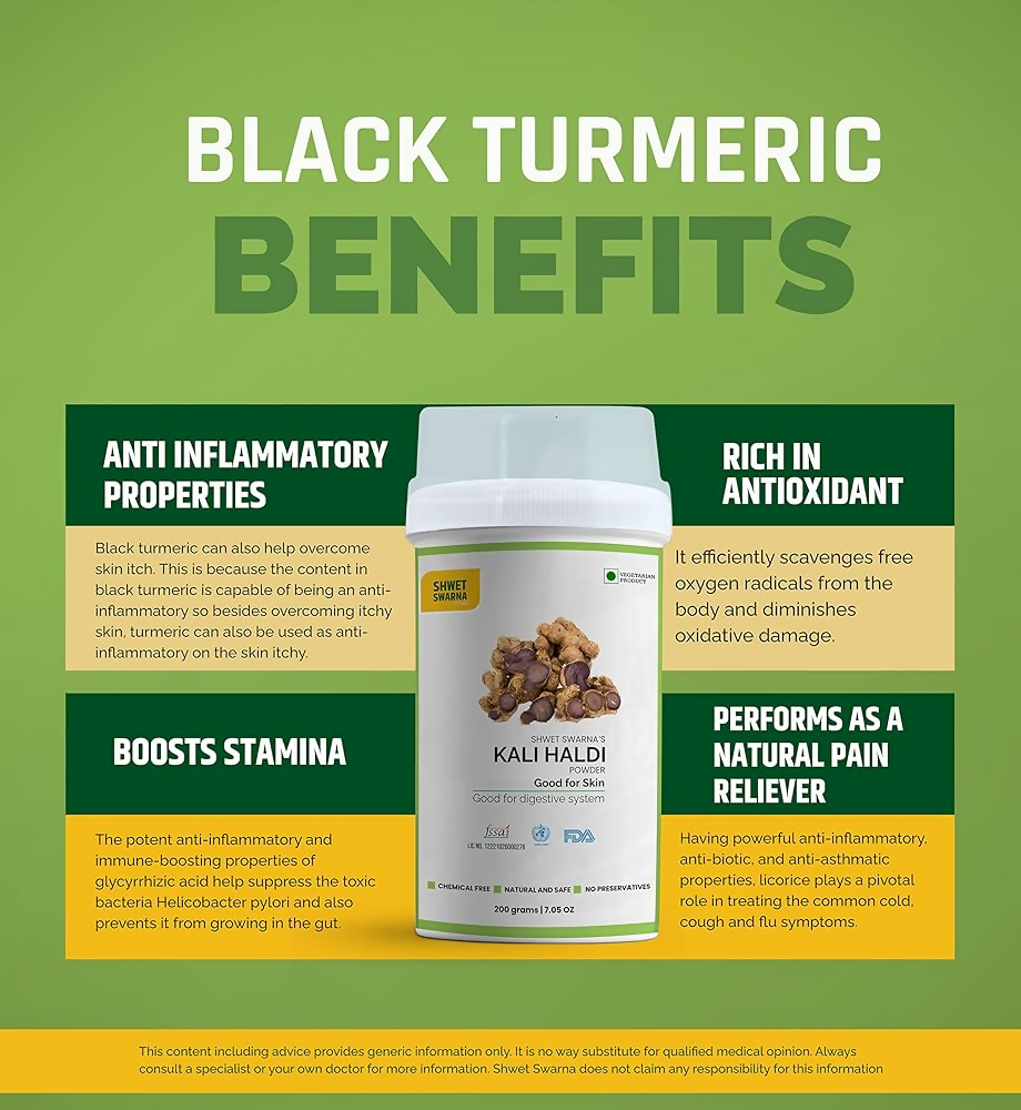 Shwet Swarna Black Turmeric Powder - Distacart