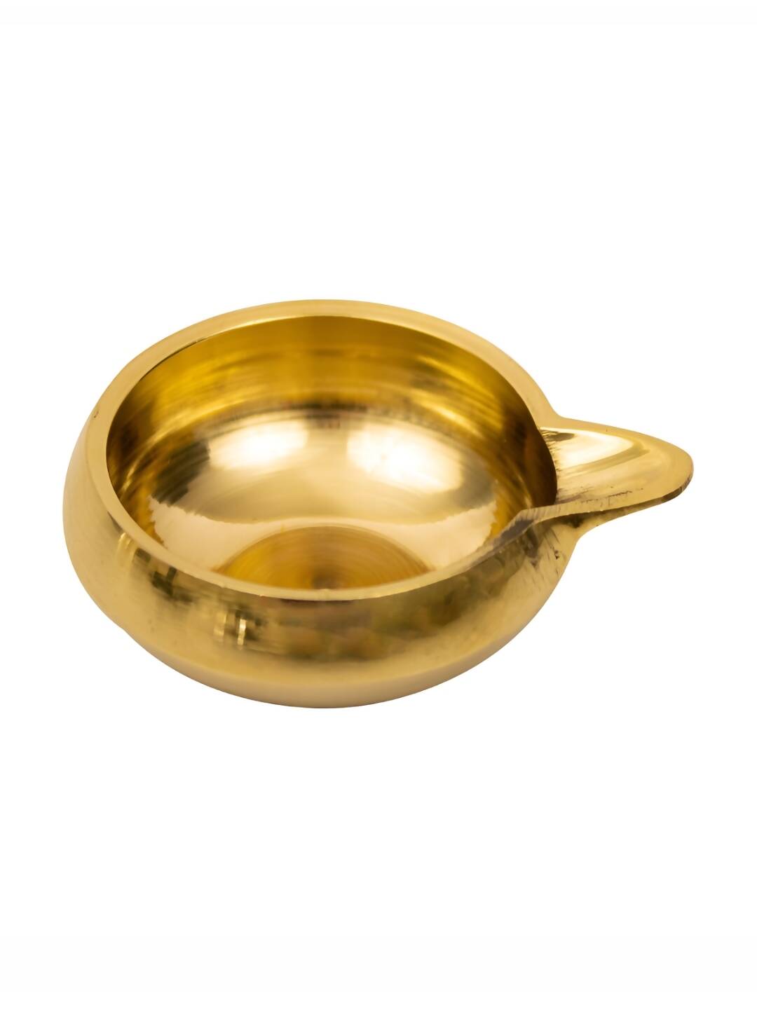 Spillbox Gold Toned Plain Kuber Diya Without Stand Pooja Essentials - Distacart