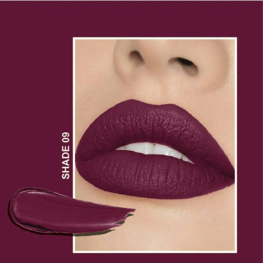 Flicka Tomato Maroon Matte Finish Lipstick Shade 09 - Distacart