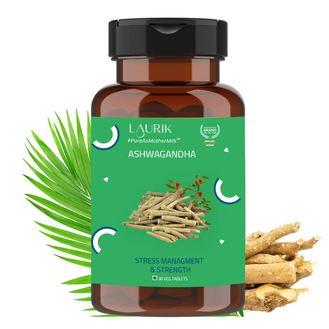 Laurik Ashwagandha Tablets With 5% Withanolides Ashwagandha For Natural Vitality For Men & Women - Distacart