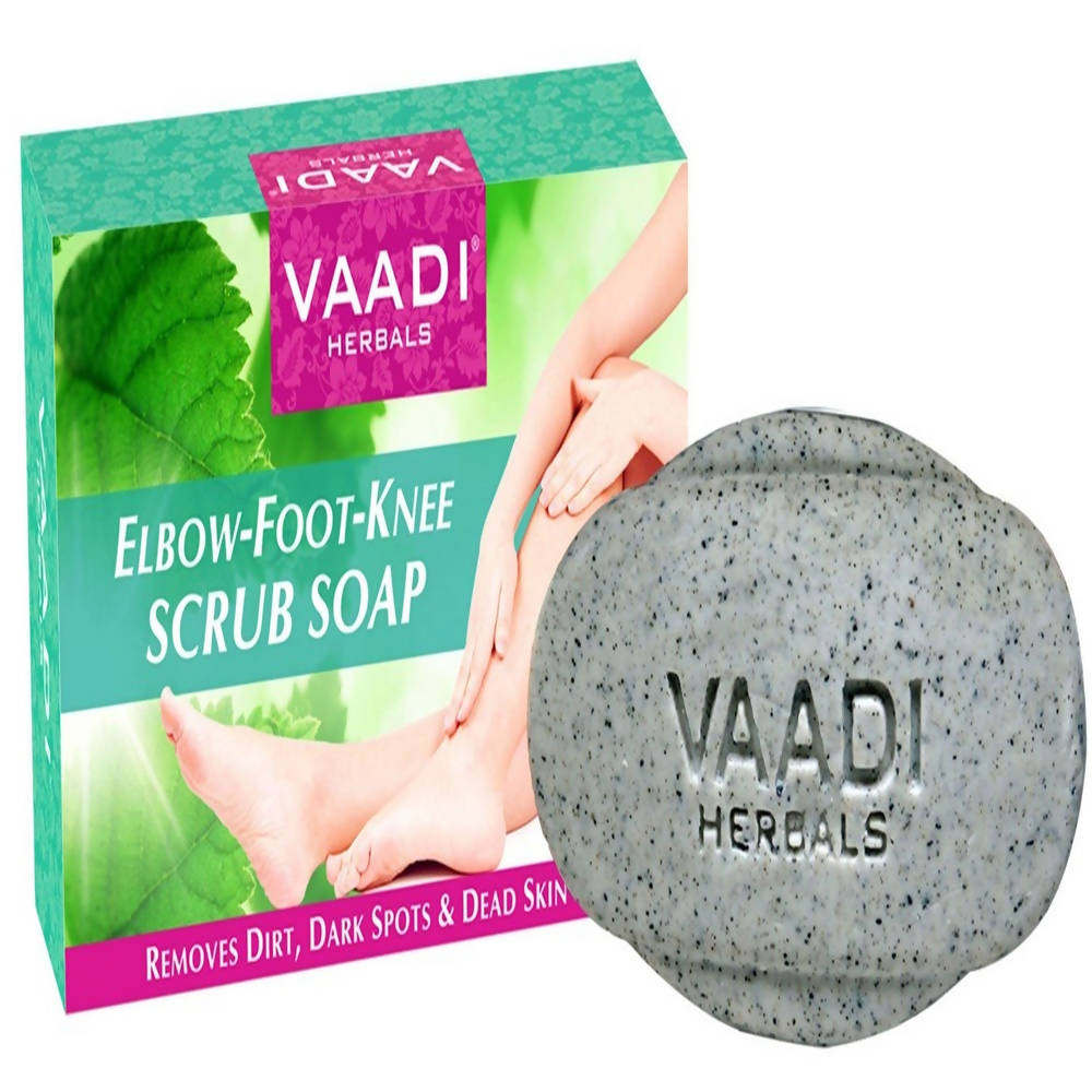 Vaadi Herbals Elbow Foot Knee Scrub Soap with Almond and Walnut Scrub - Distacart
