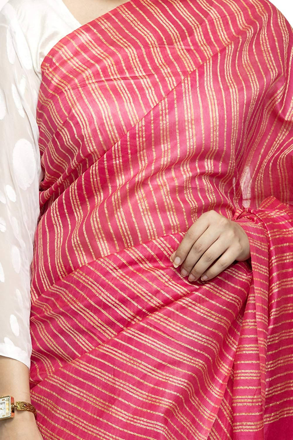 Mominos Fashion Magenta Color Bhagalpuri Saree