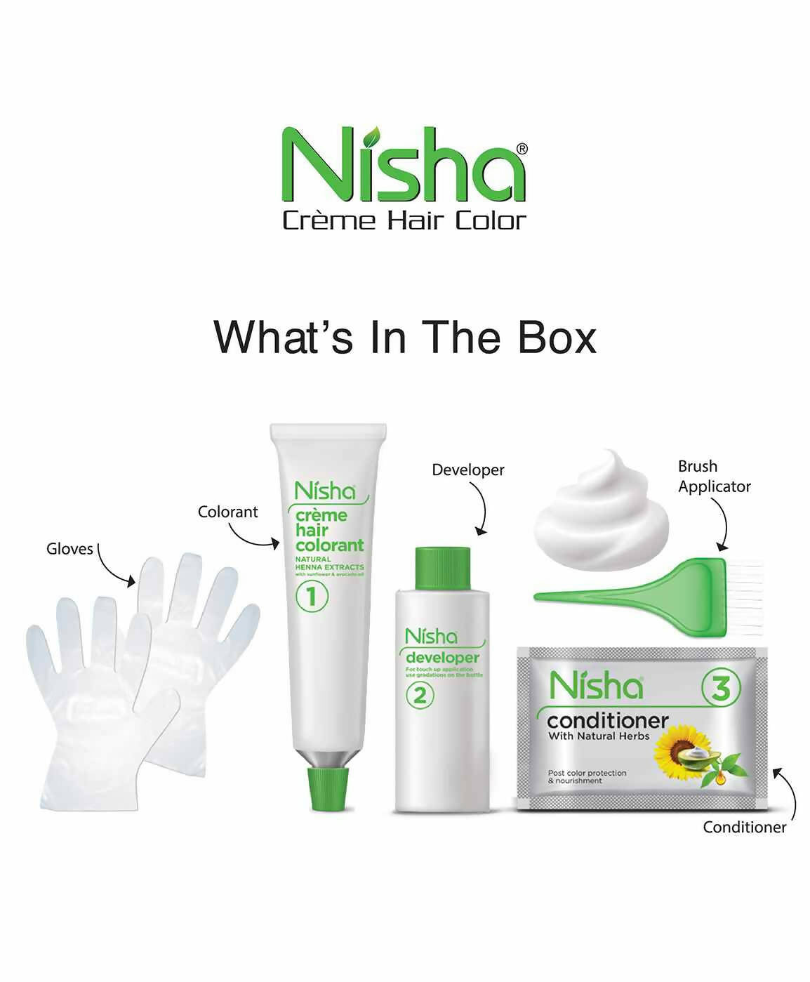 Nisha Creme Hair Color Natural Black - Distacart