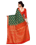 Thumbnail for Mimosa Women's Green Kanchipuram Art Silk Saree - Distacart