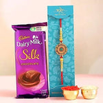 Thumbnail for Kundan Ethnic Rakhi and Cadbury Silk Chocolate