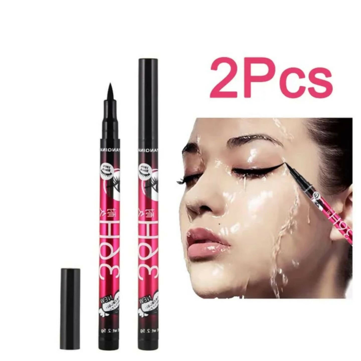 Favon Pack of 2 Waterproof 36hrs Stay Eyeliner Pens - Distacart