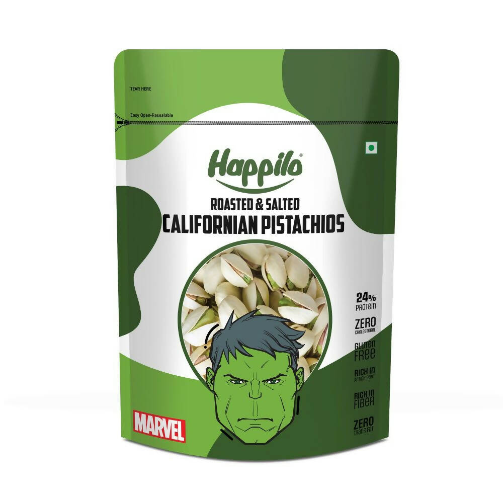 Happilo Roasted & Salted Californian Pistachios-Marvel Hulk Edition - Distacart