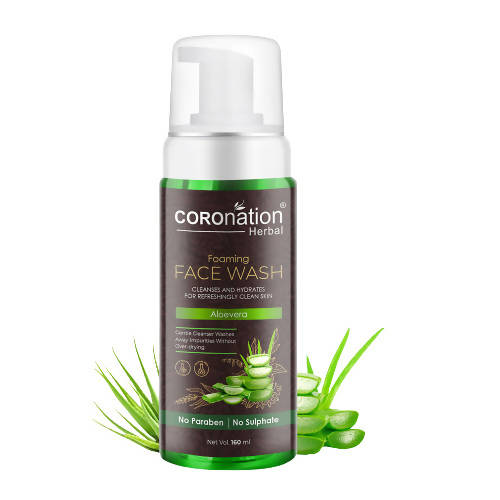 Coronation Herbal Aloevera Foaming Face Wash - Distacart