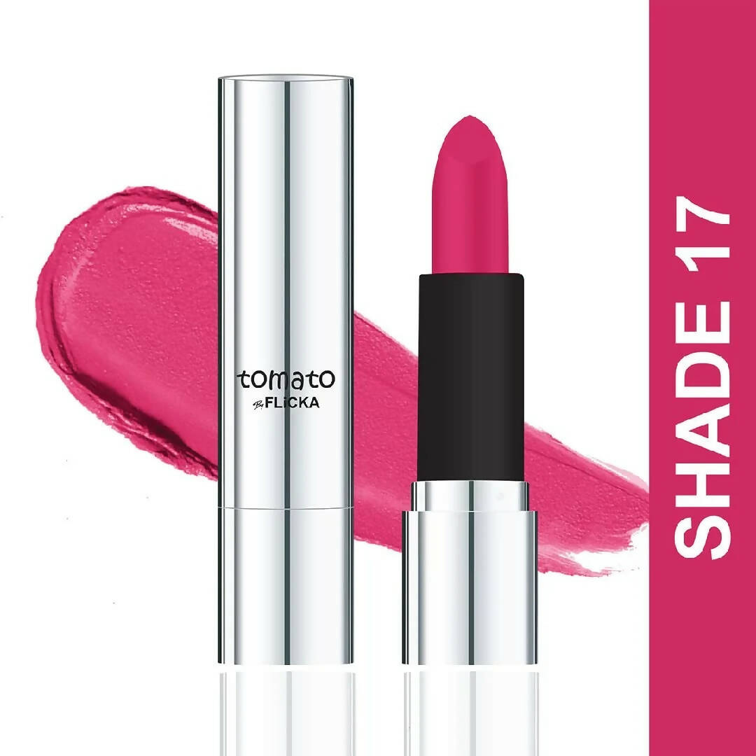 FLiCKA Tomato Matte Finish Lipstick Shade 17 - Pink - Distacart