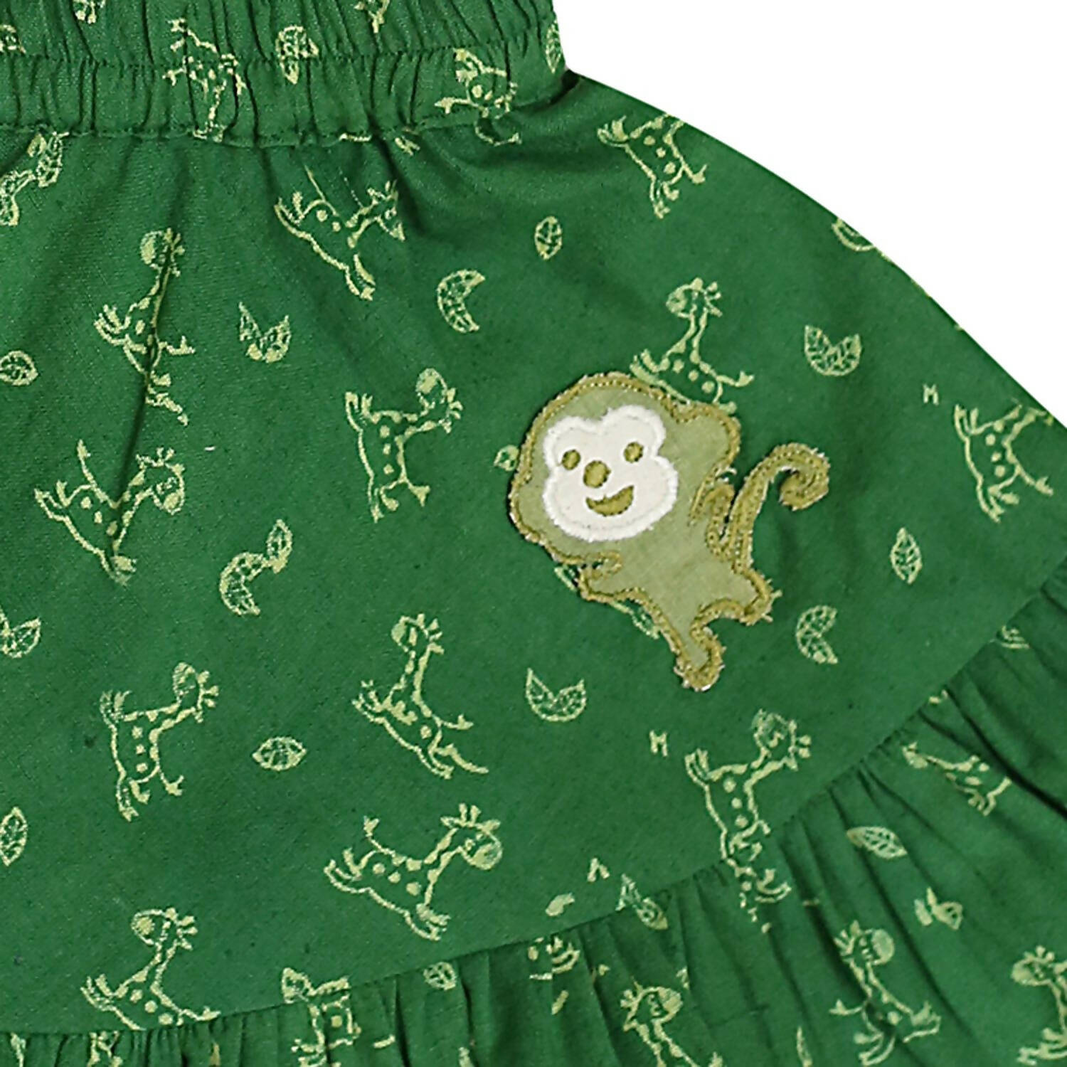 Mhyssa Green Round Neck Top and Skirt Set - Distacart