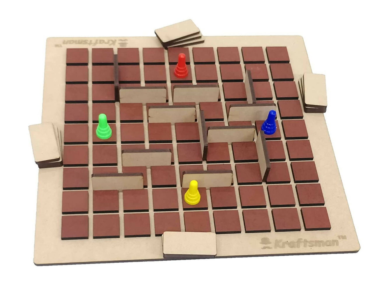 Kraftsman Wooden Corridor Board Game | 2-4 Players Board Game for All Age Groups - Distacart