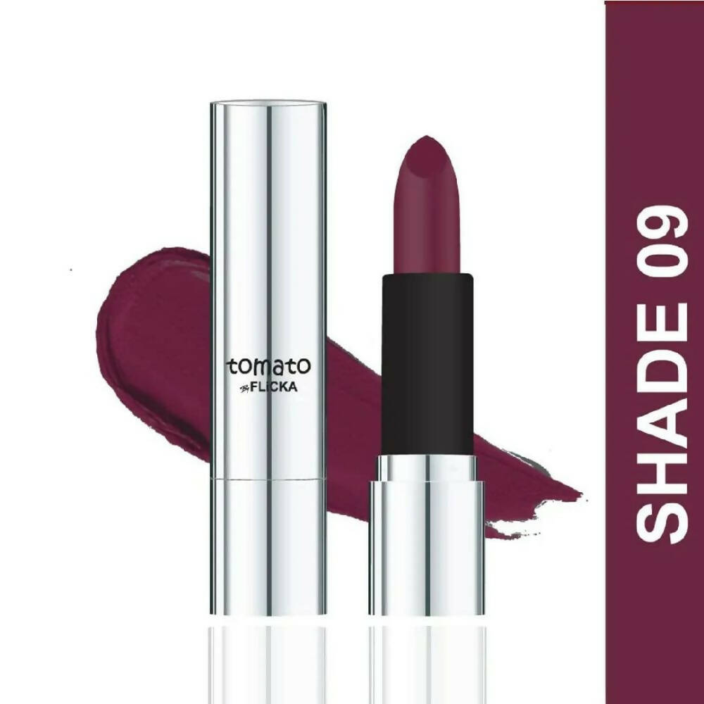 Flicka Tomato Maroon Matte Finish Lipstick Shade 09 - Distacart