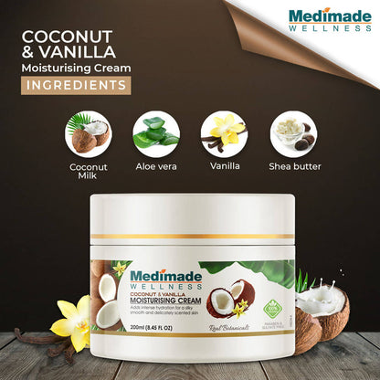 Medimade Wellness Coconut & Vanilla Moisturising Cream - Distacart