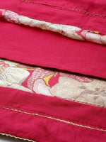 Thumbnail for Varanga Women Pink Floral Yoke Embroidered Anarkali Kurta With Dupatta - Distacart