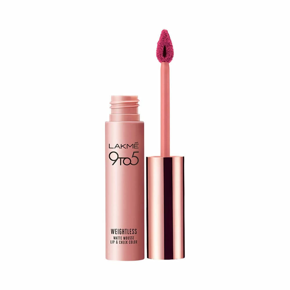 Lakme 9 To 5 Weightless Mousse Lip & Cheek Color - Fuchsia Sude - Distacart