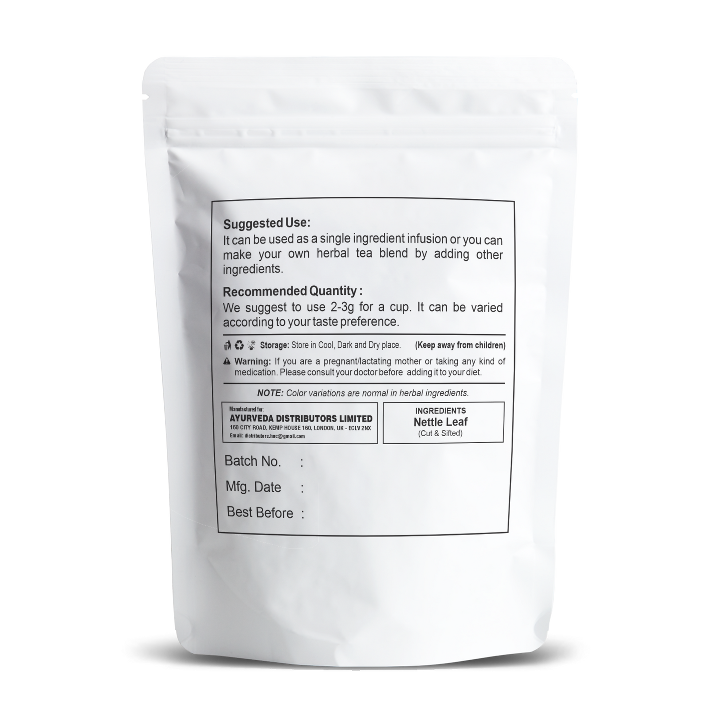 H&C Herbal Nettle Leaves Cut & Sifted Herbal Tea Ingredient - Distacart