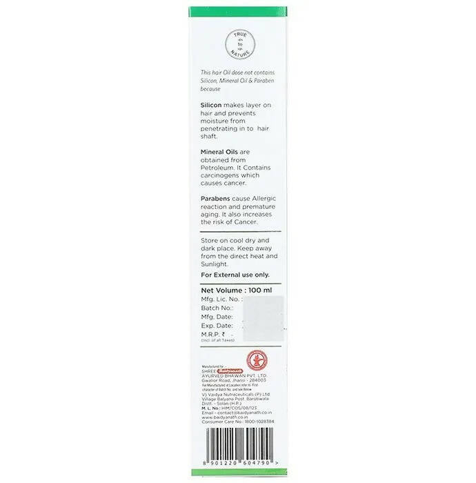 Baidyanath Jhansi Bhringraj Herbal Hair Oil - Distacart