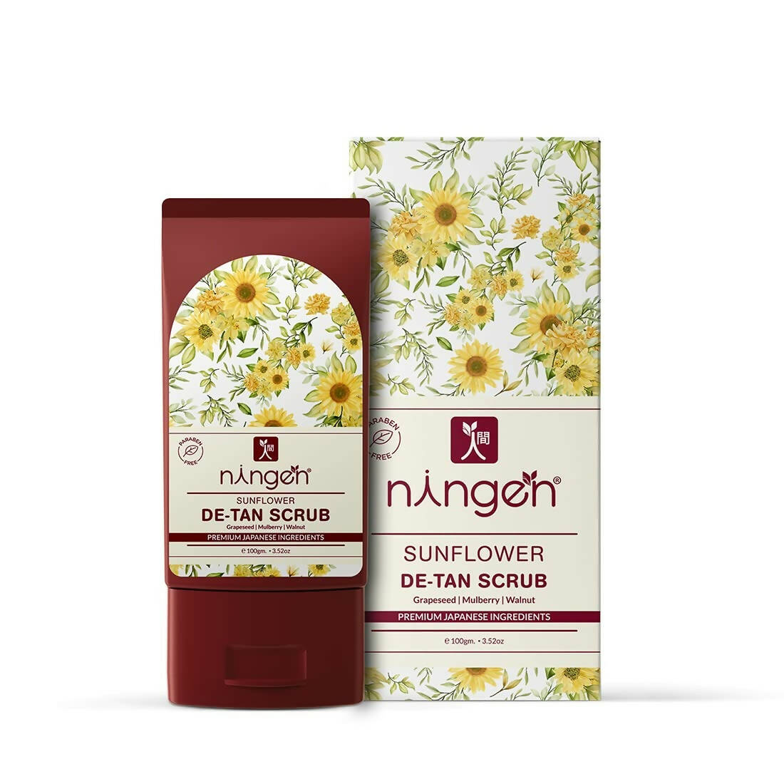 Ningen Sunflower De-Tan Face Scrub - Distacart