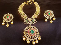 Thumbnail for Multicolor Ad Bridal Necklace Set For Marriage Ceremony