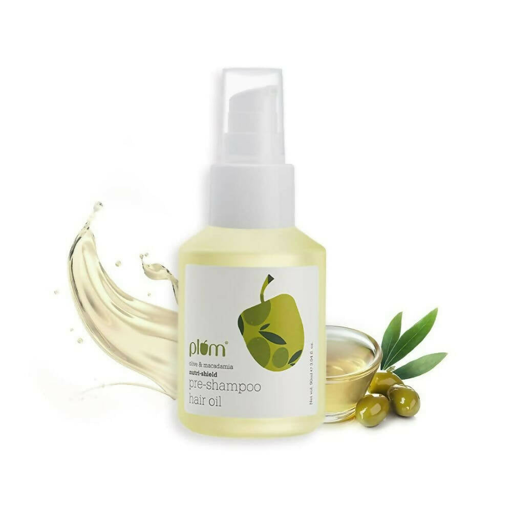 Plum Olive & Macadamia Nutri-Shield Pre-Shampoo Hair Oil - Distacart