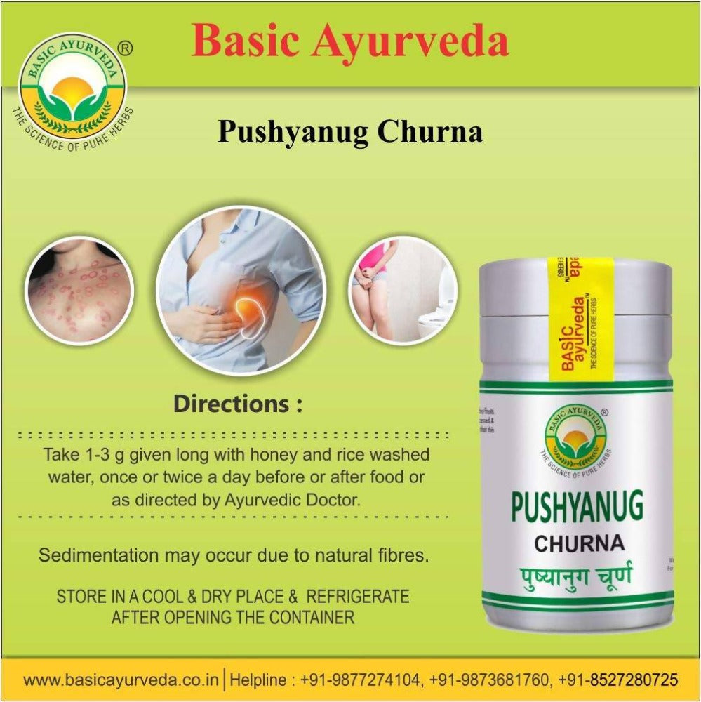 Basic Ayurveda Pushyanug Churna Benefits