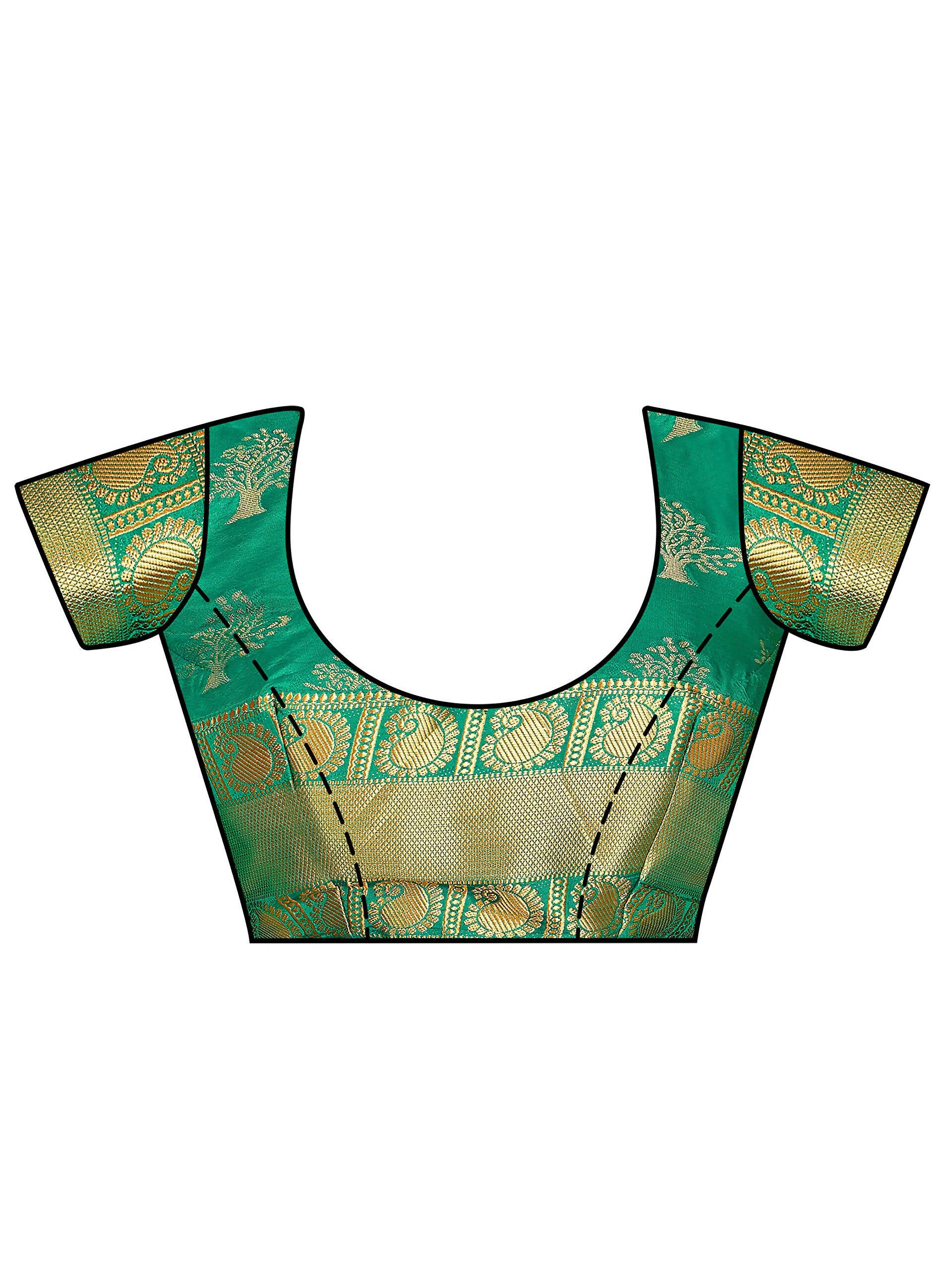 Mimosa Women's Gold Kanchipuram Silk Saree - Distacart