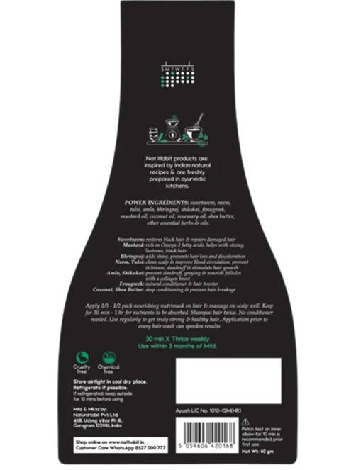 Nat Habit Curry Mustard Block Protection Fresh Hair Nutri Mask - Distacart