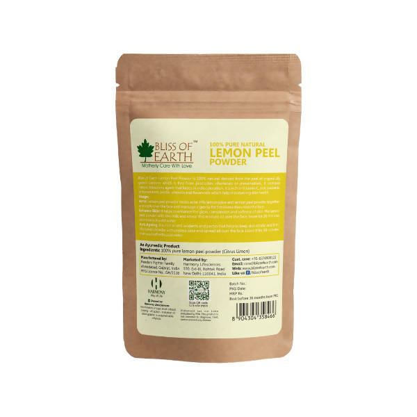 Bliss of Earth 100% Pure Natural Lemon Peel Powder - Distacart