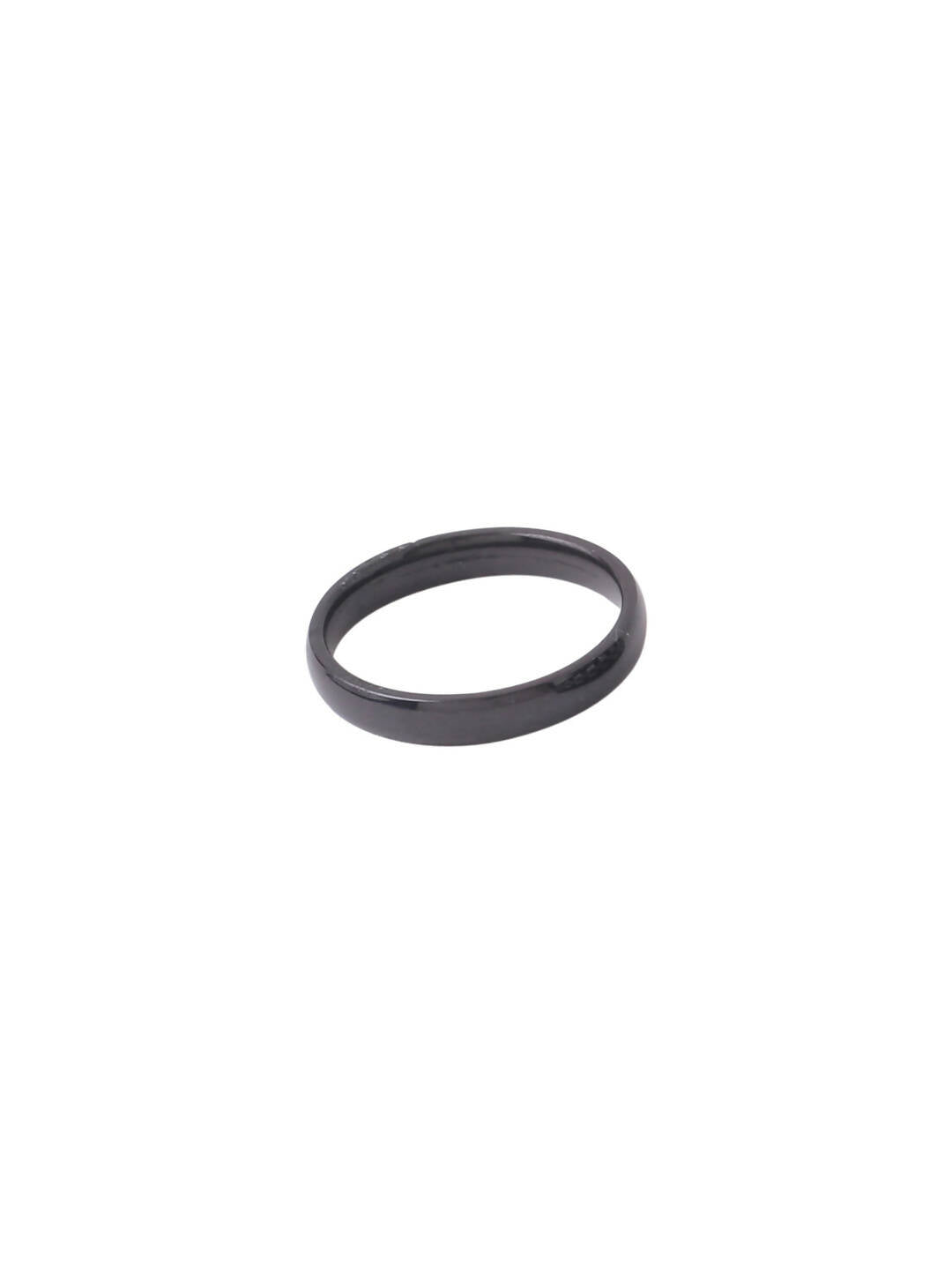 NVR Men's Black Stainless Steel Finger Ring - Distacart