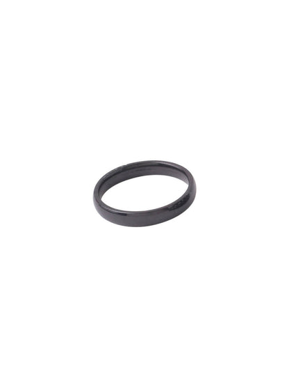 NVR Men's Black Stainless Steel Finger Ring - Distacart