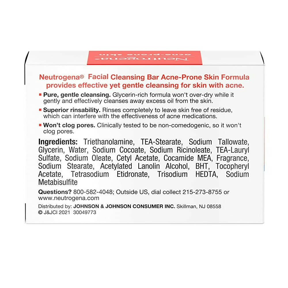 Neutrogena Facial Bar Acne Prone Skin Formula - Distacart