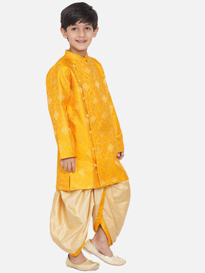 Little Bansi Angrakha Kurta with Dhoti Royal yellow