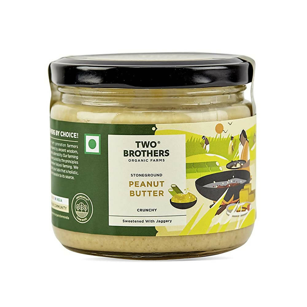 Two Brothers Organic Farms Peanut Butter Crunchy| Sweetened with Jaggery - Distacart