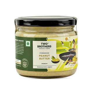 Two Brothers Organic Farms Peanut Butter Crunchy| Sweetened with Jaggery - Distacart