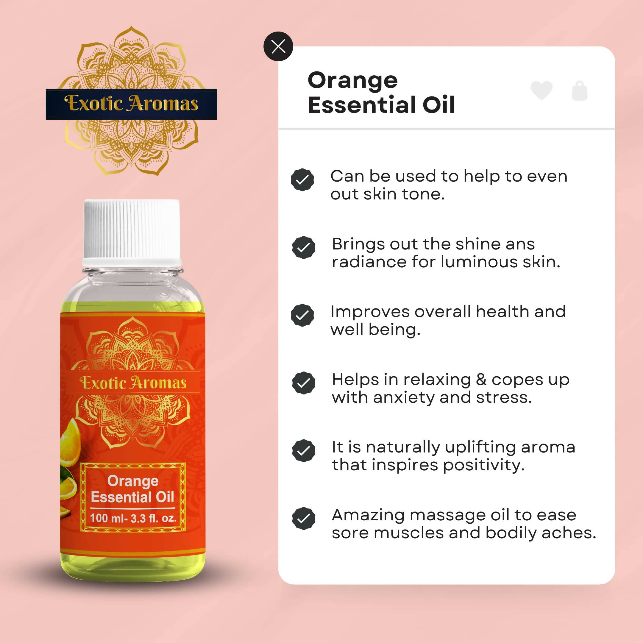 Exotic Aromas Orange Essential Oil - Distacart